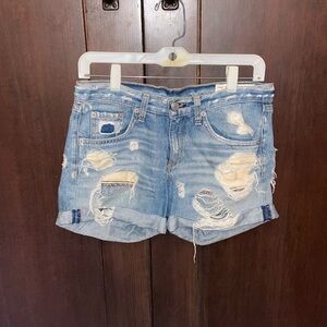 Rag & Bone Jean Distressed Boyfriend Shorts 24